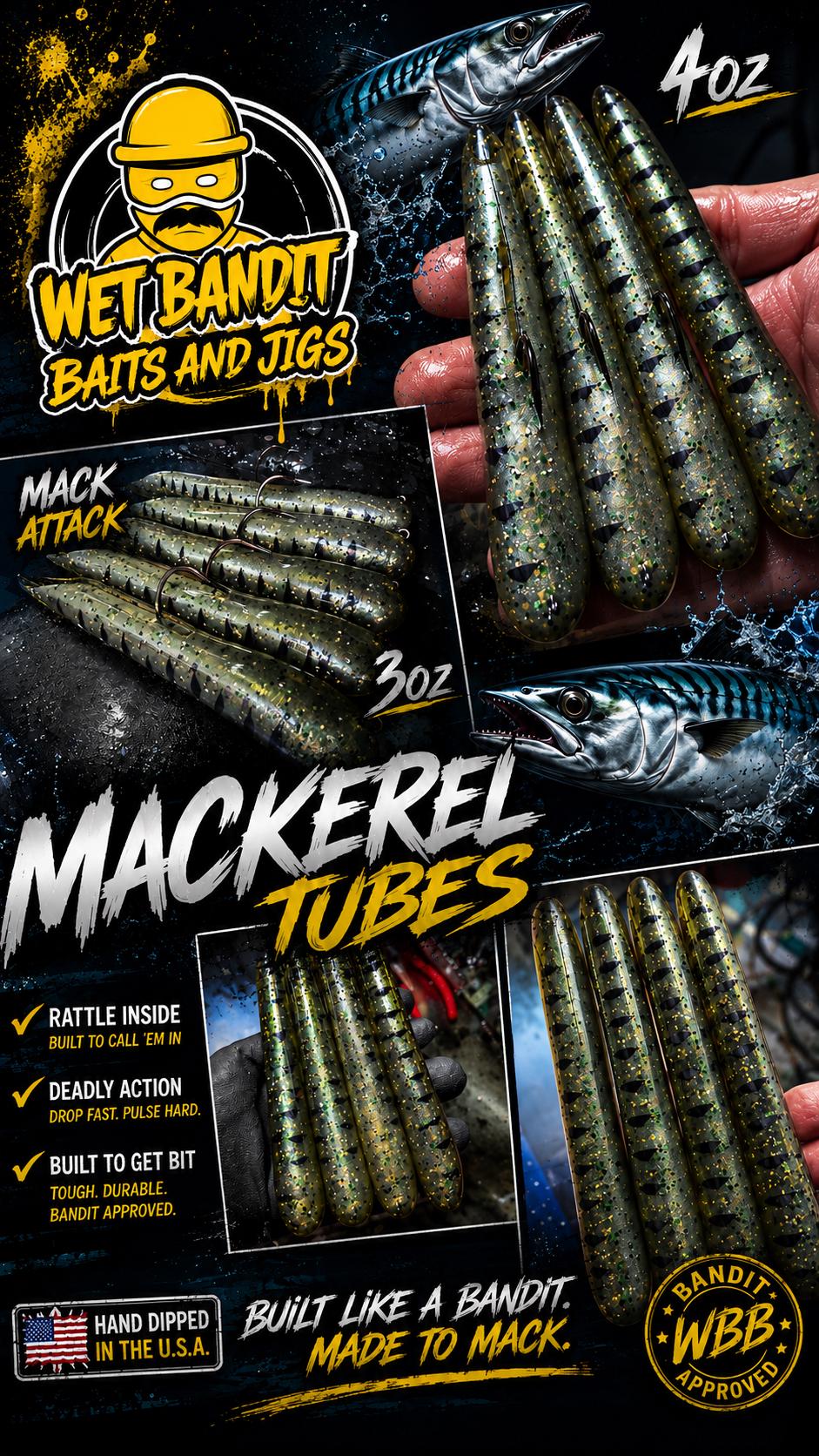 Clicker Tube Baits 2 Pack New Colors - Rattle Bass Jig for Calico Bass, Spotted Bay Bass | Handmad