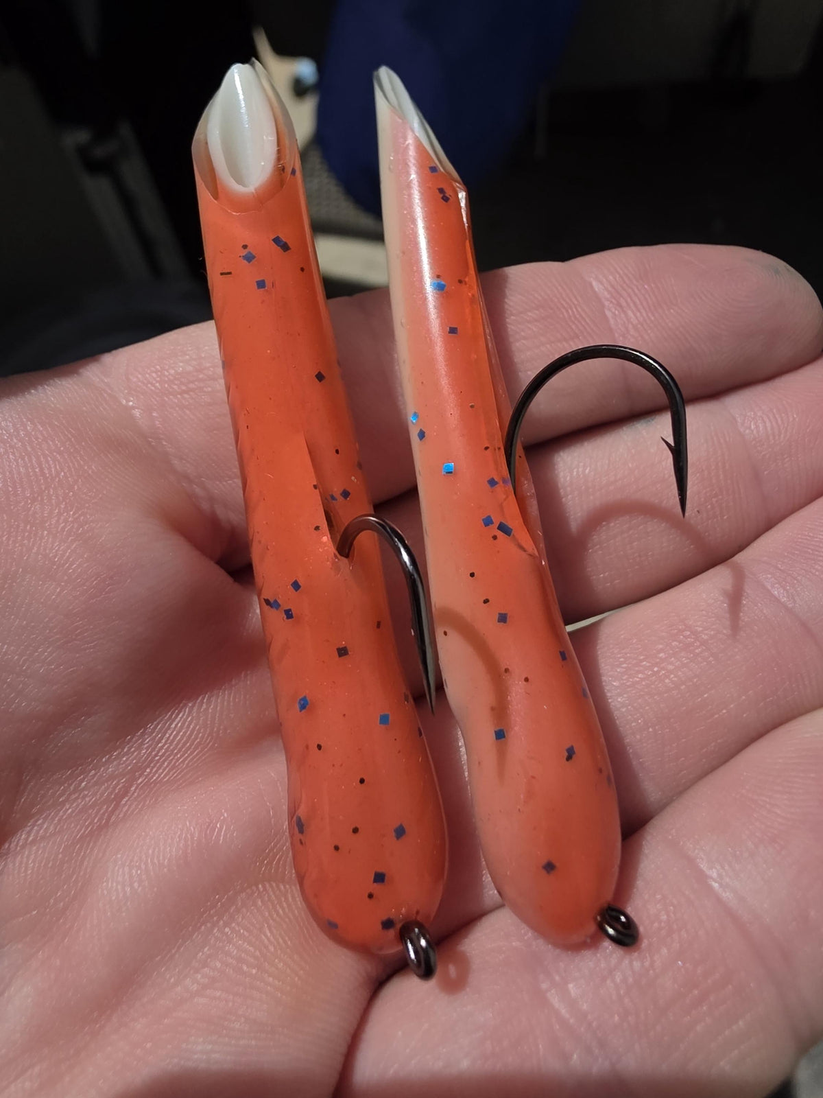 Clicker Tube Baits 2 Pack New Colors - Rattle Bass Jig for Calico Bass, Spotted Bay Bass | Handmad